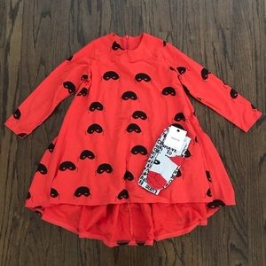 NWT Beau Loves Red Masks Dress + Tights Set